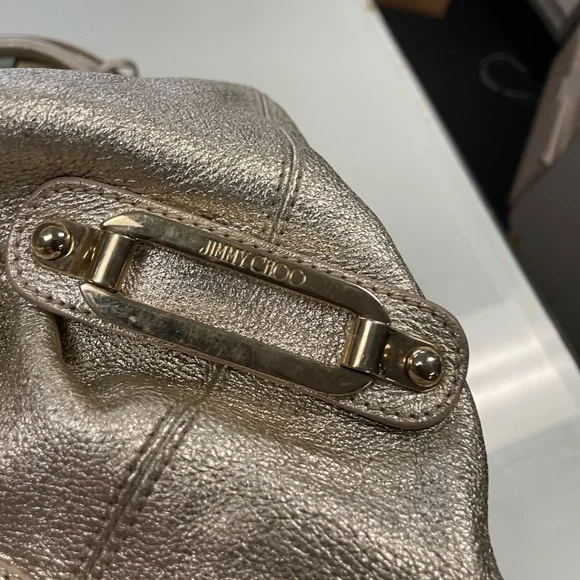 Women’s Vintage Leather Jimmy Choo Sparkly Large Purse 👛 Bag Pre Owned Used - Picture 5 of 16